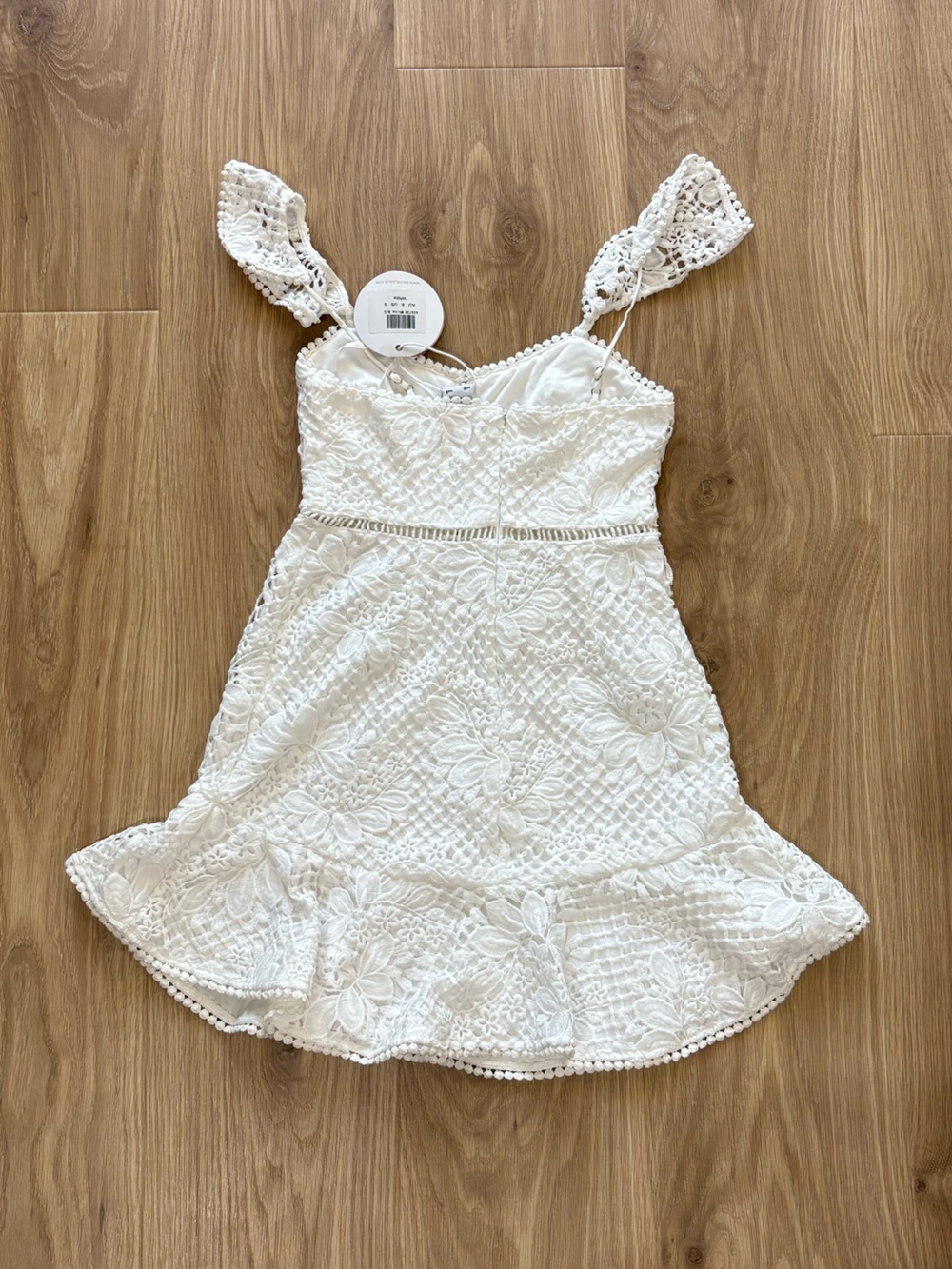 Selfie Leslie White Crochet Lace Mini Dress - Picture 3 of 9